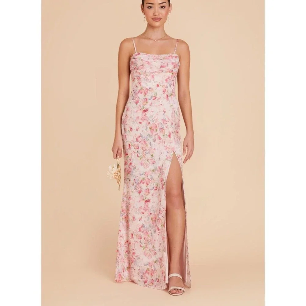 NWT Birdy Grey Mira Dress in Chiffon Pink Falling Petals